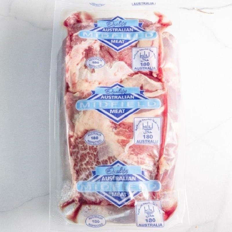 Frozen Australia ＇Midfield＇ Grass Fed Cheek Meat ~1kg_pack - BACM02P
