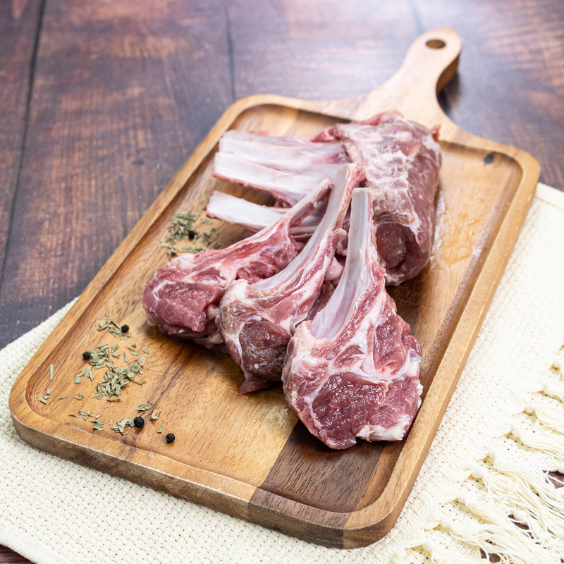 Frozen China Ningxia Lamb Rack 4-ribX 2(800gram+)-LCLR01P