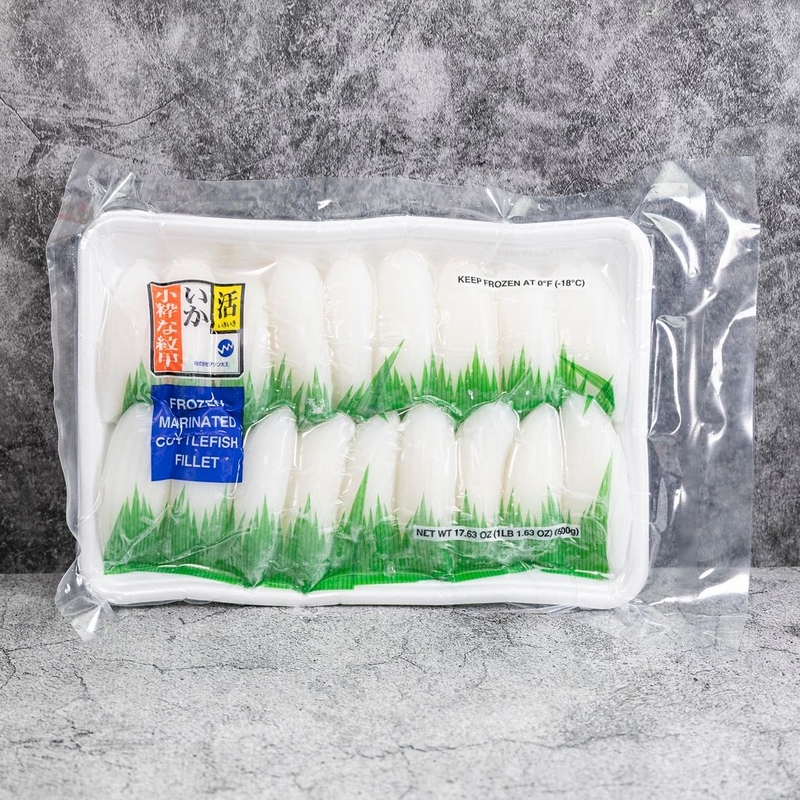 Frozen Japanese Mongou Ika(Cuttlefish )Sliced [For Sashimi] 500g--JFS013